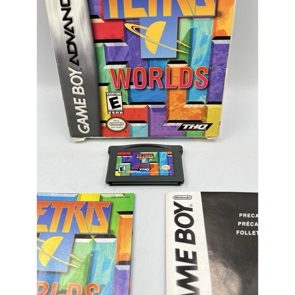 Tetris Worlds GBA Game Boy Advance Complete CIB! - Picture 3 of 16